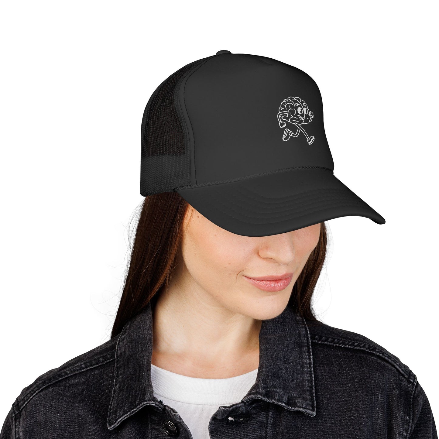 Run Brain Run Embroidered Foam Trucker Hat