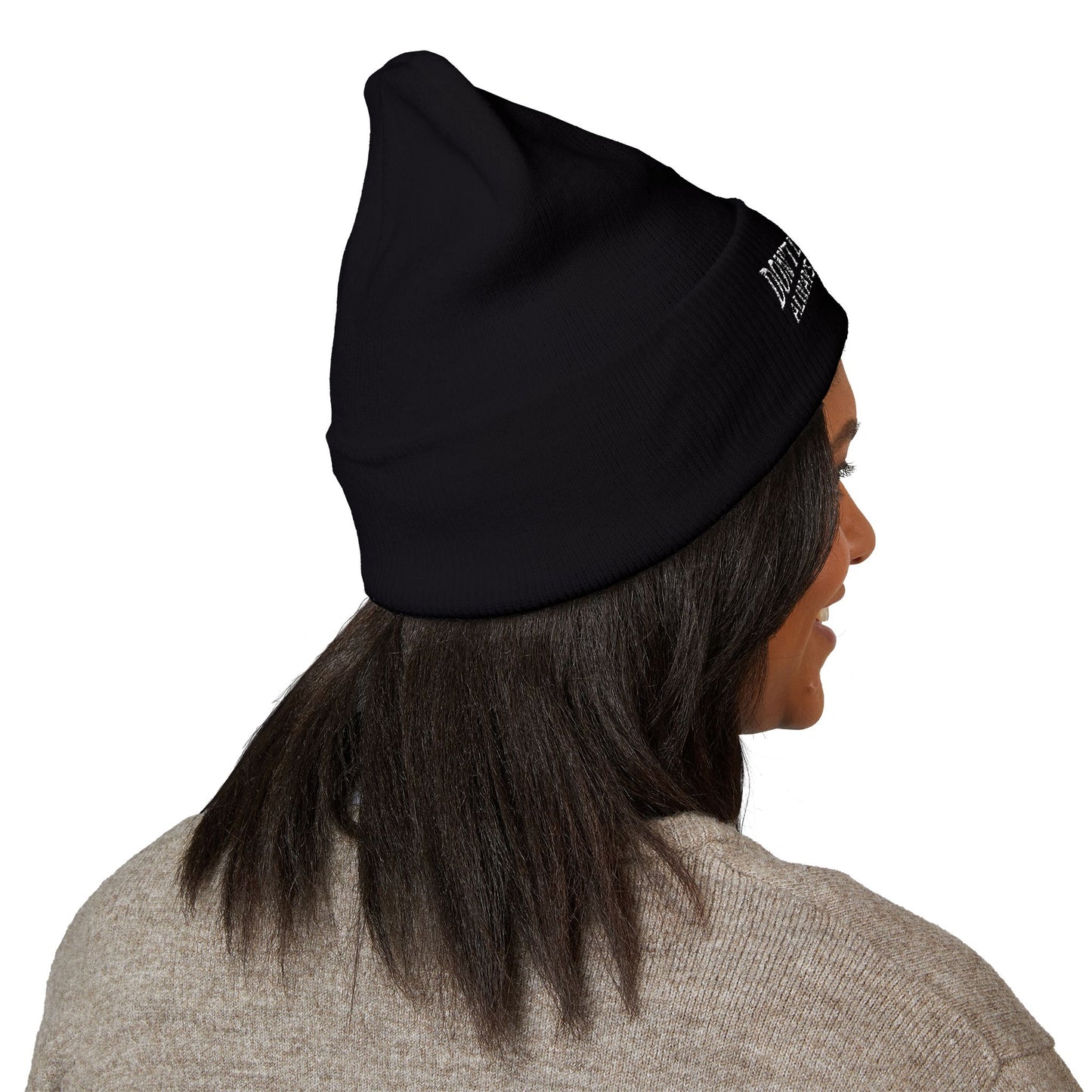 Don't Look Back Always Go Forward Embroidered Cuffed Beanie