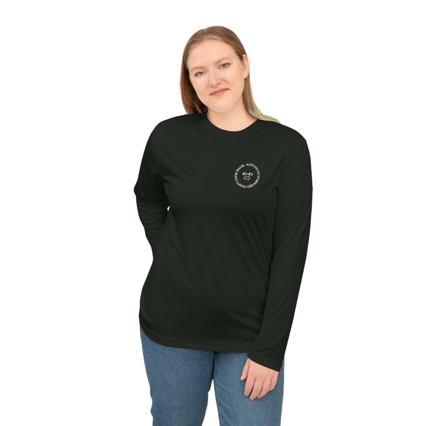 Don't Look Back Always Go Forward Circle Unisex Athletic Long Sleeve Shirt